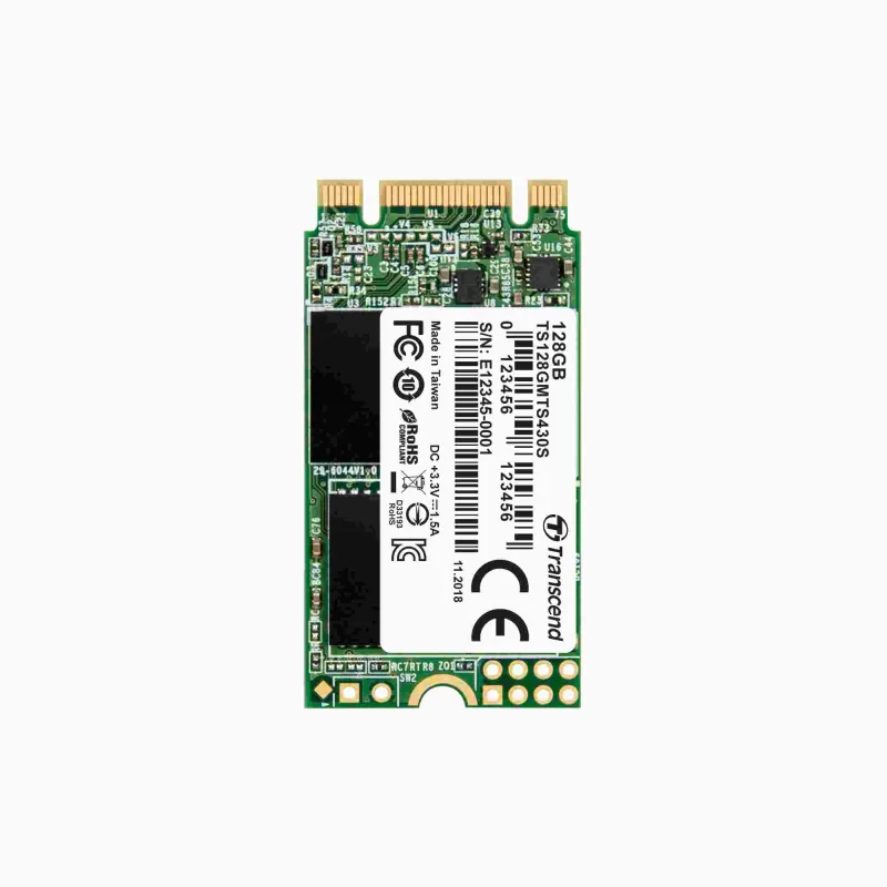 TRANSCEND Industrial SSD MTS430S 128GB, M.2 2242, SATA III 6 Gb/s, TLC…