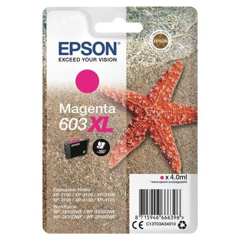 Atramentová tyčinka EPSON Singlepack "Starfish" Magenta 603XL C13T03A34010