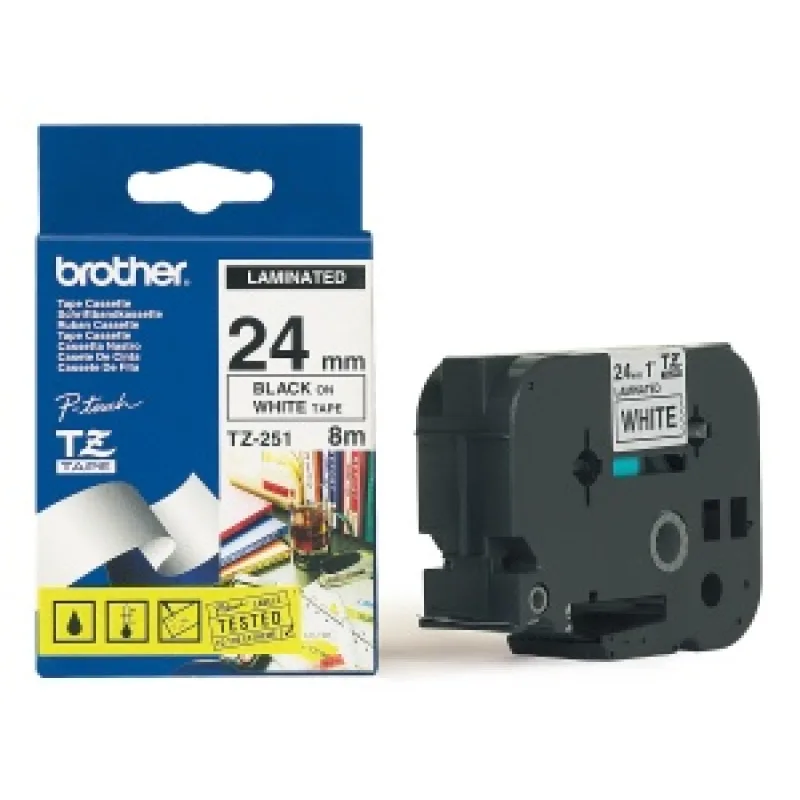 TZE-251, biela/ čierna, 24mm TZE251