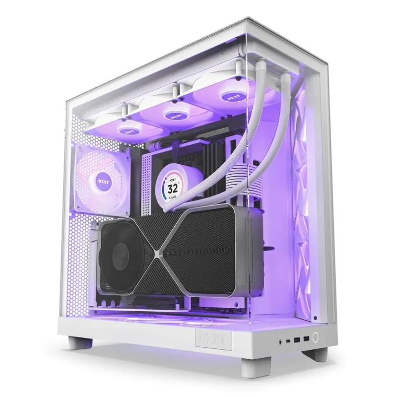 NZXT skříň H6 Flow RGB dvoukomorová / MidT / 3x120mm RGB fan / 2xUSB 3…