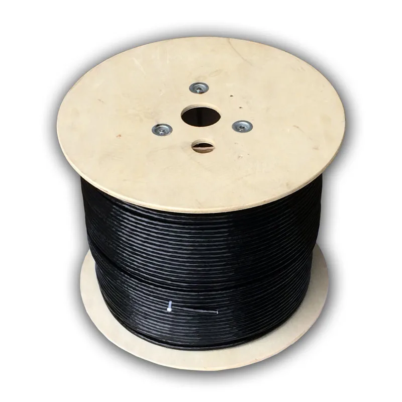 DATACOM S/ FTP drôt CAT7 PE, Fca 500m cievka, plášť čierny OUTDOOR 1217