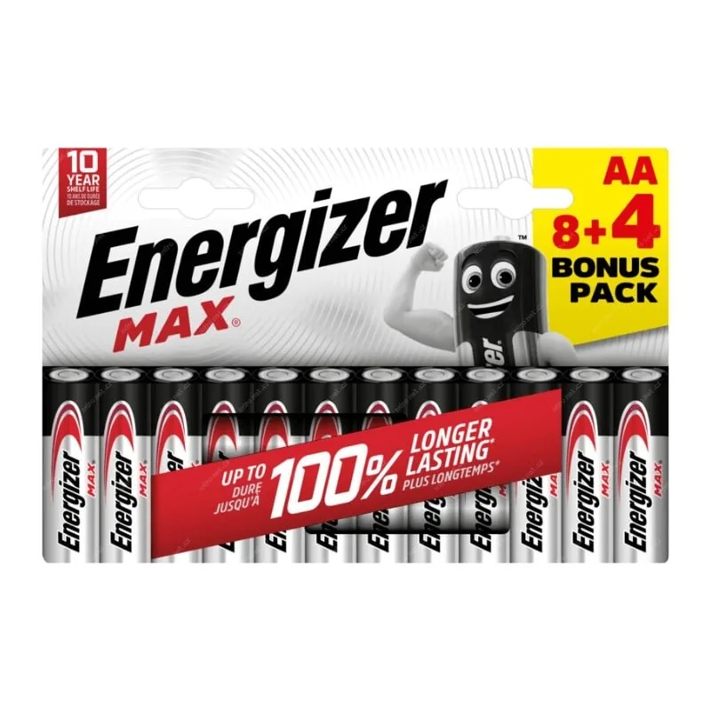Energizer LR6/ 12 Max AA 8+4 zdarma EU020