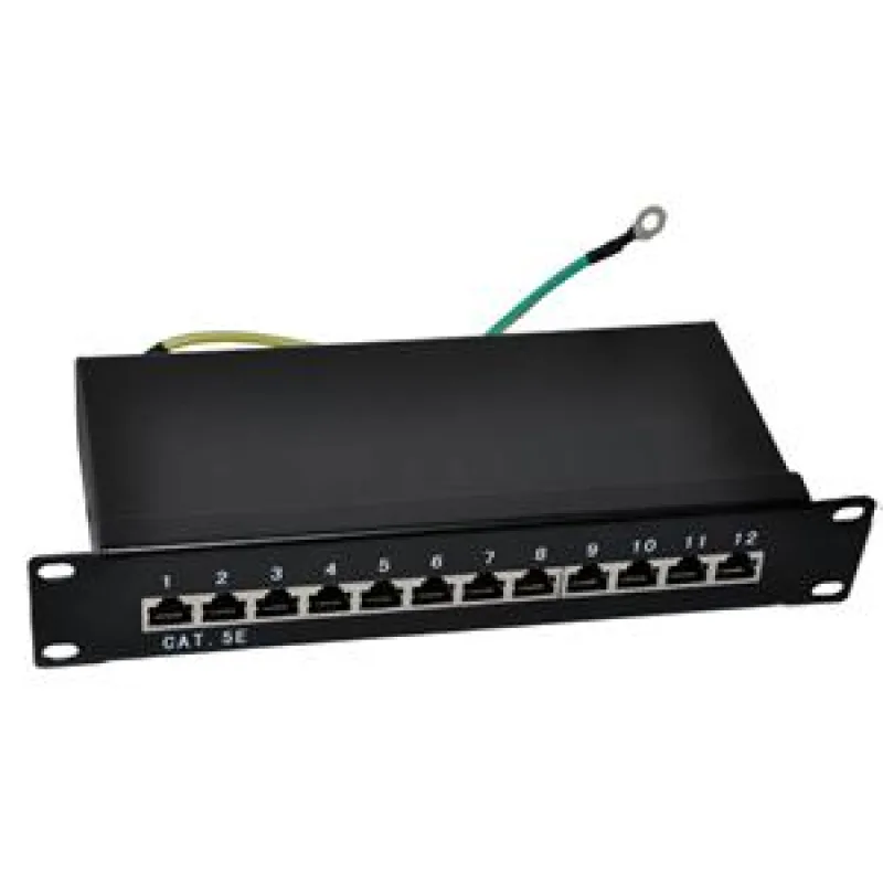 Patch panel 10“ STP Cat5e 12 portov