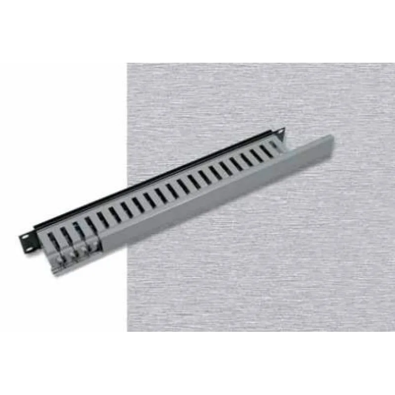 Vyväzovací panel 1U 19" jednostranná plastová lišta šedo-čierna RAB-VP…