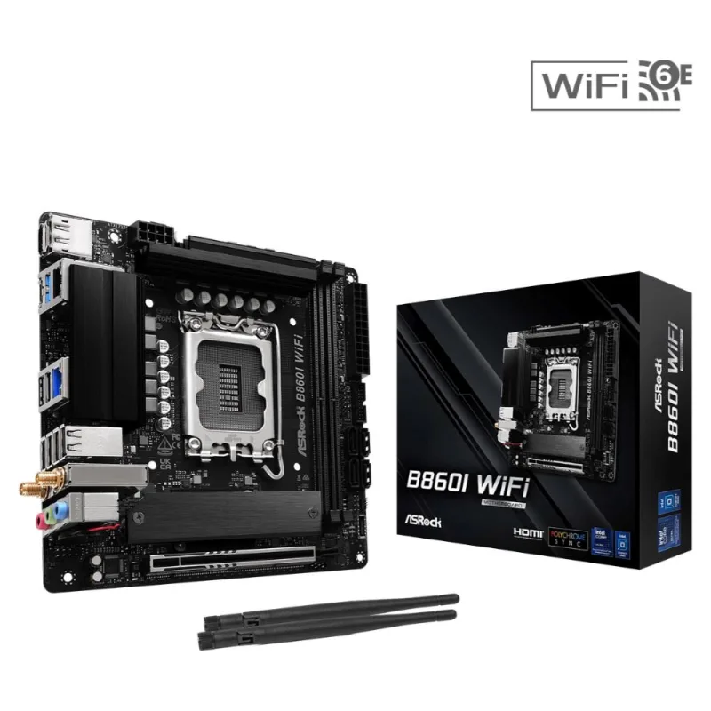 ASRock MB Sc LGA1851 B860I WiFi, Intel B860, 2xDDR5, 1xDP, 1xHDMI, …