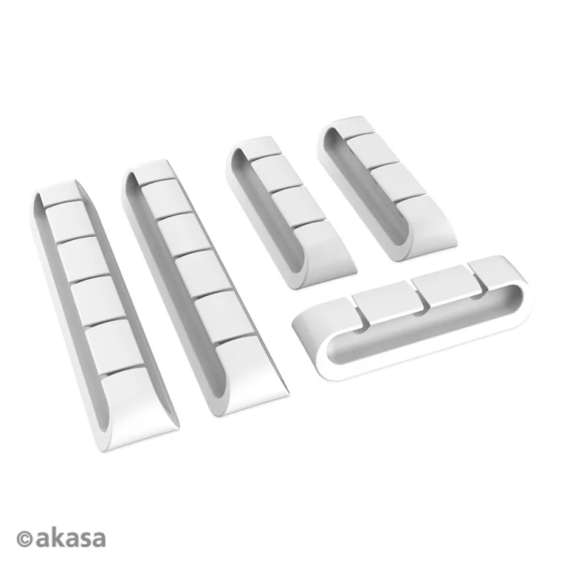 AKASA - držiak káblov biely AK-MX339-WH