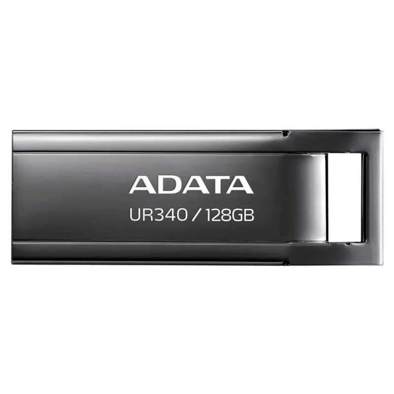 ADATA Flash Disk 128GB UR340, USB 3.2 Dash Drive, kov lesklá černá AROY…