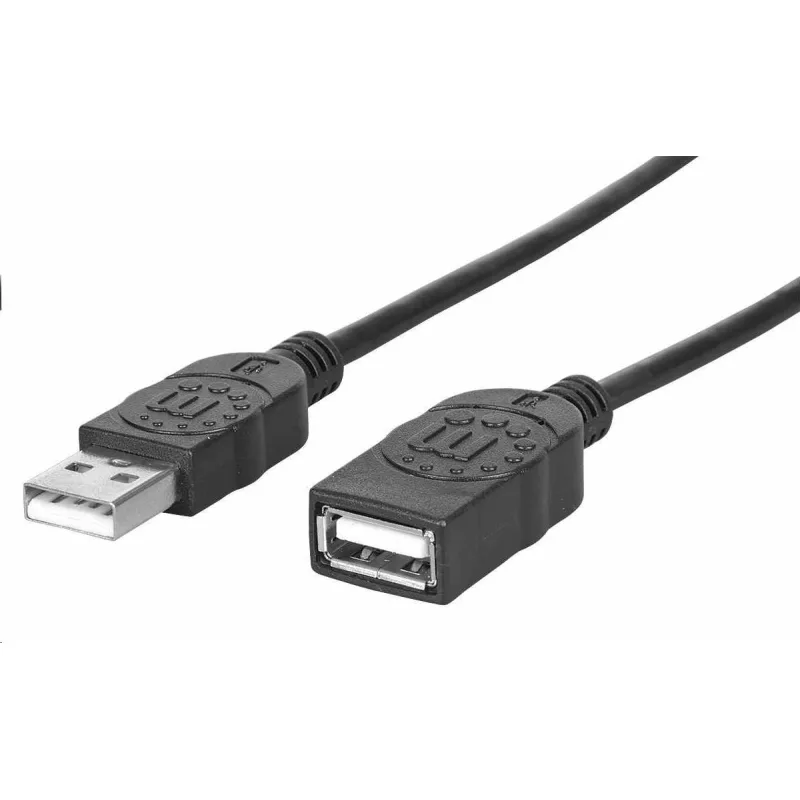 Manhattan USB kábel, USB 2.0, samec - samica, 480 Mb/ s, 1 m, čierna…