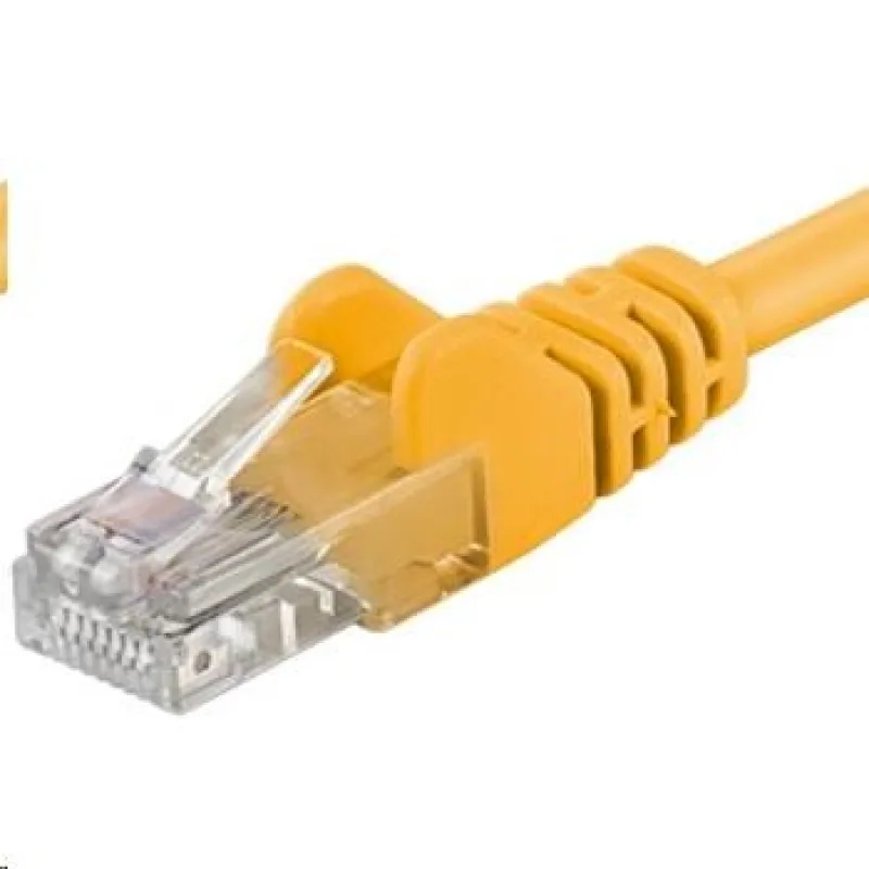 PREMIUMCORD Patch kábel UTP RJ45-RJ45 CAT5e 15m žltý sputp15Y