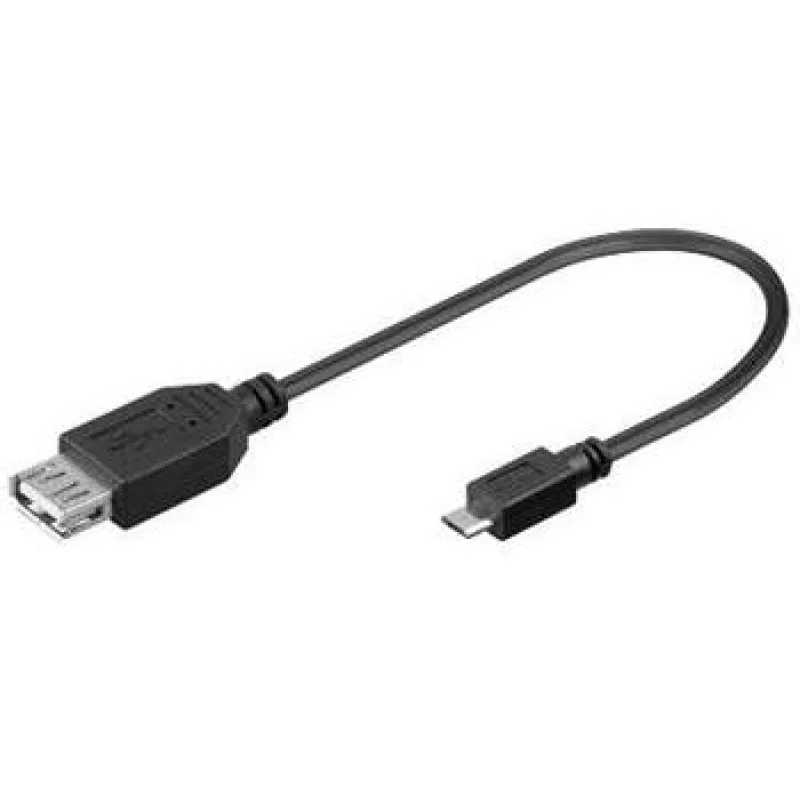 PremCord USB kab redukcia A/ fem-MicroUSB/ male20cmOTG kur-14