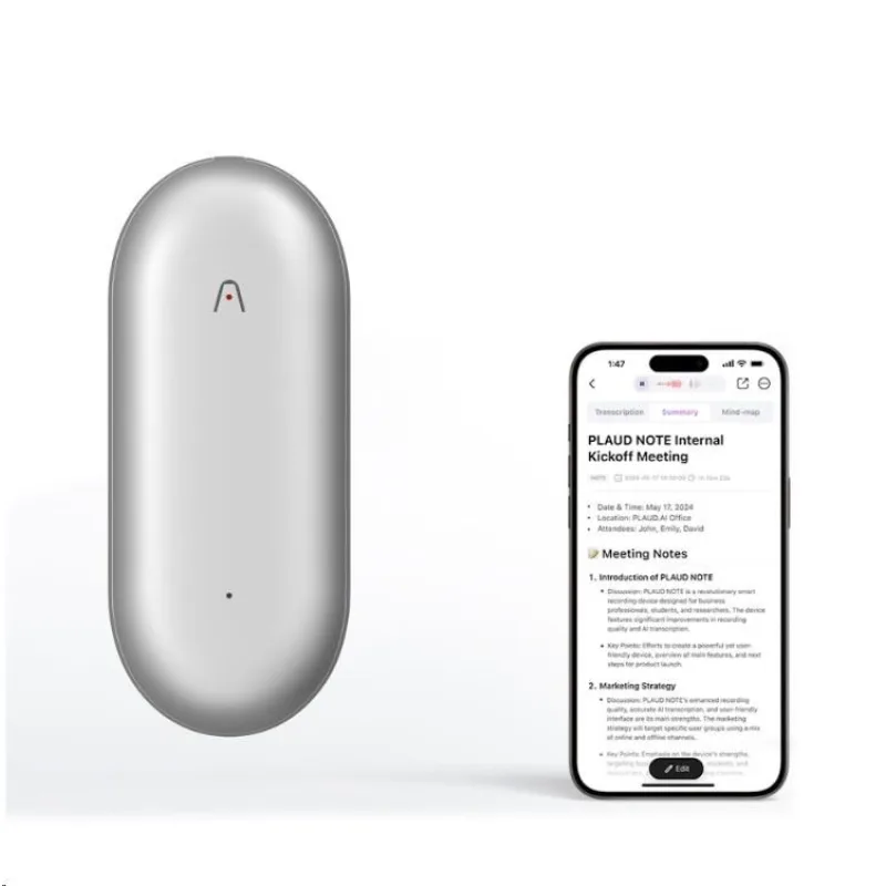 PLAUD Note Pin Silver - AI hlasový záznamník (2025) PLAUD NotePin Lunar…