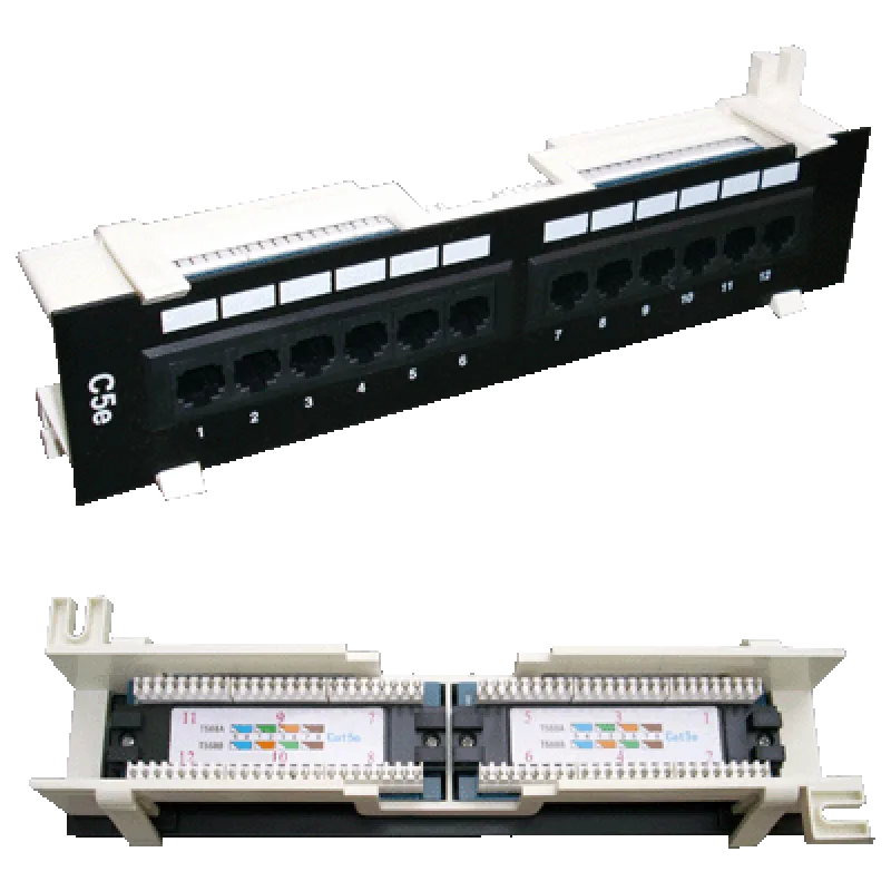 DATACOM Patch box UTP 12 port CAT5E DUAL BK 3200