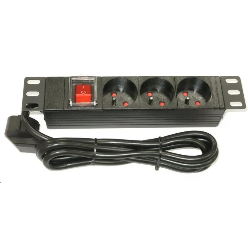 10" rozvodný panel XtendLan 3x230V, ČSN, vypínač, indikátor napětí, …