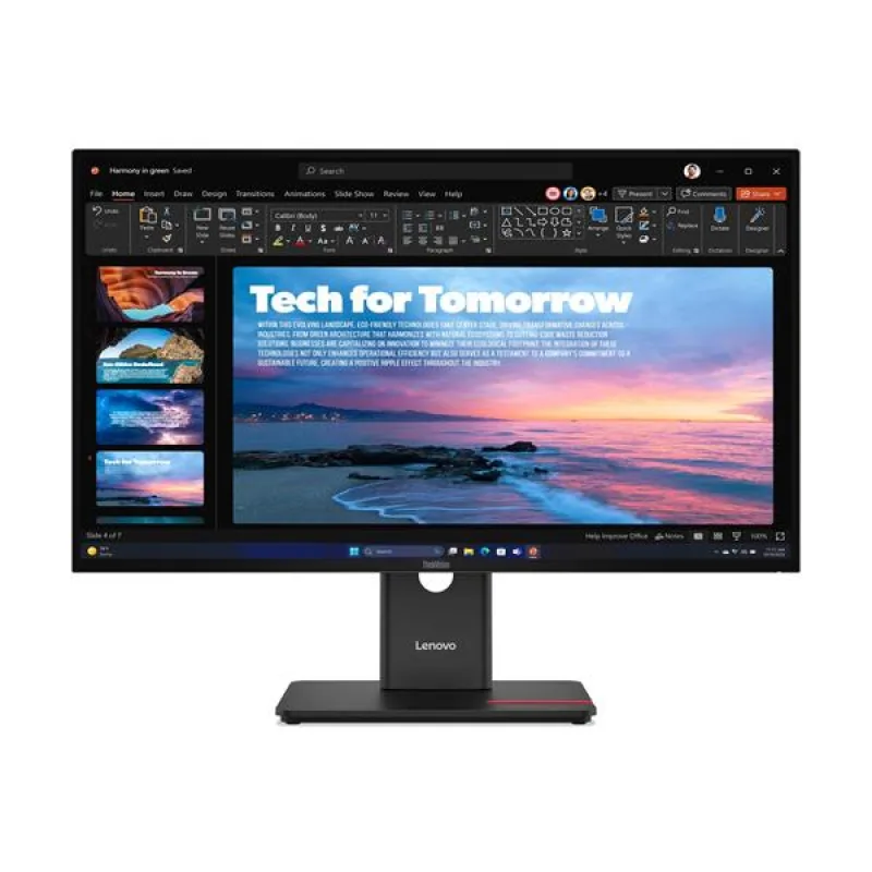 Lenovo T27QD-40 27" 2560x1440 QHD 1500:1 350cd 4ms HDMI+DP+USB+USB-C+RJ45…