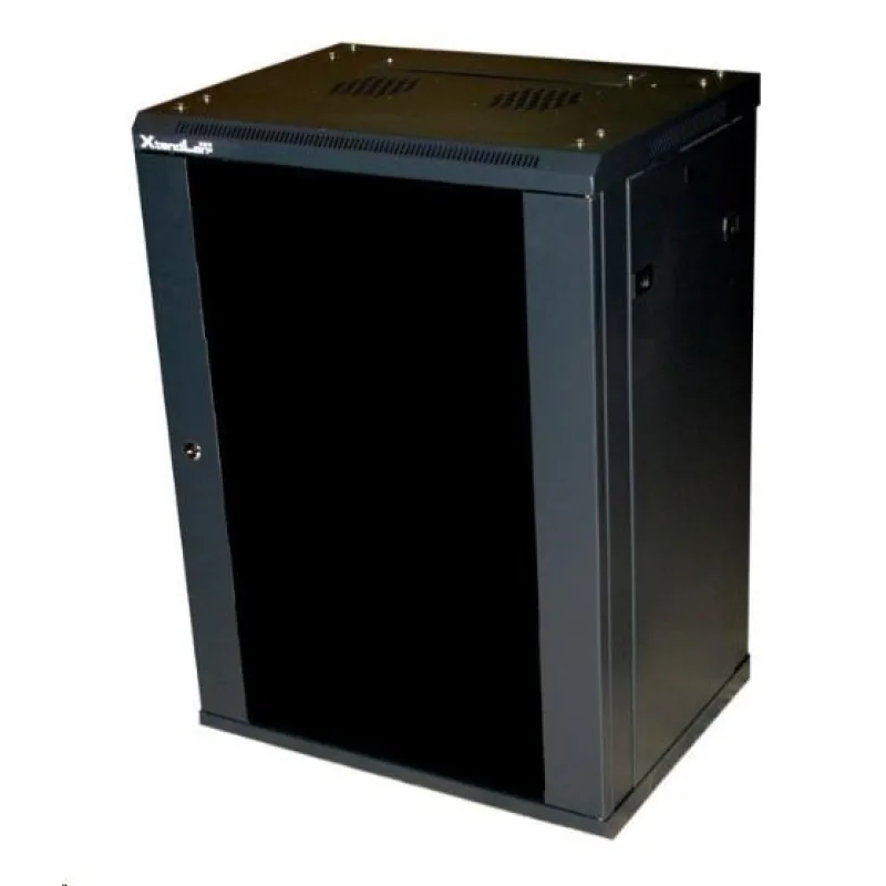 XtendLan 19" nástěnný rozvaděč 12U 600x450, nosnost 60 kg, skleněné…