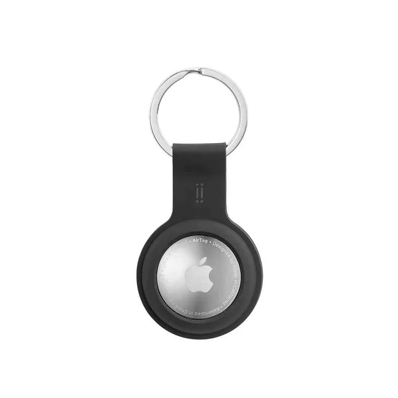 Aiino - GiGiTag Silicon holder with keychain for AirTag - Black AIAIRKC-BK