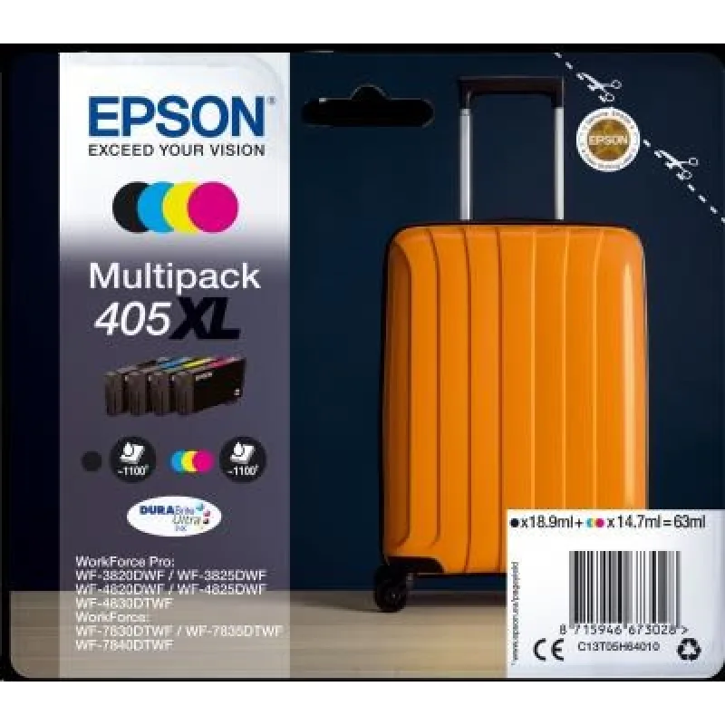 Atrament EPSON Multipack 4-farebný atrament 405XL DURABRITE ULTRA…