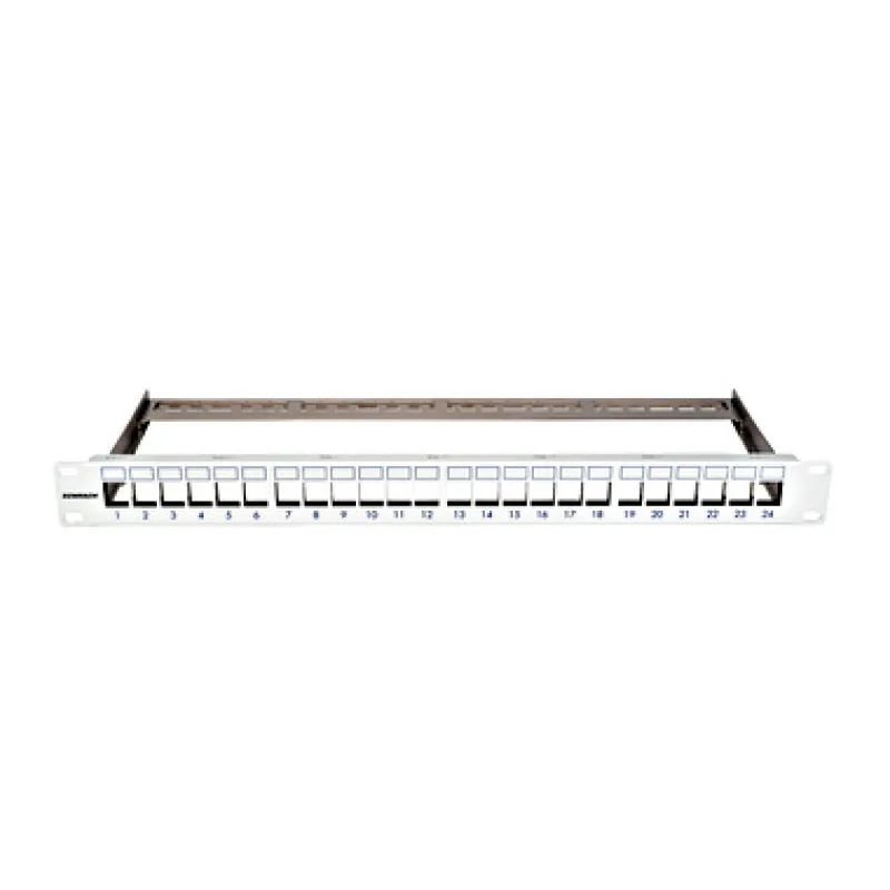 19" patchpanel pre max. 24 keystone, neosadený, 1U, RAL 7035 HSER0240GS