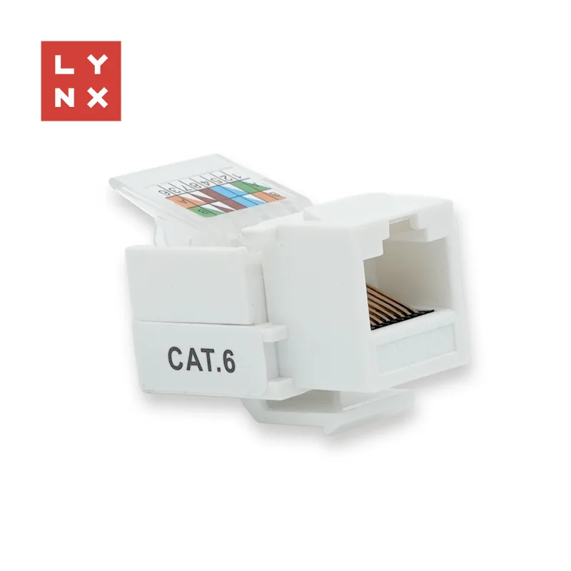 LYNX keystone UTP Cat6, samozařezávací, 90stp., bílý LX-KST-TL-90-CAT6…