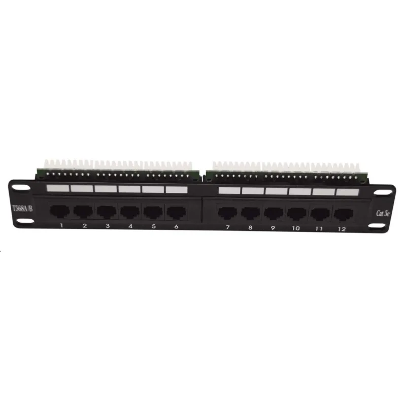10" Patch panel LEXI-Net 12port, UTP, Cat5E, duální svorkovnice, …