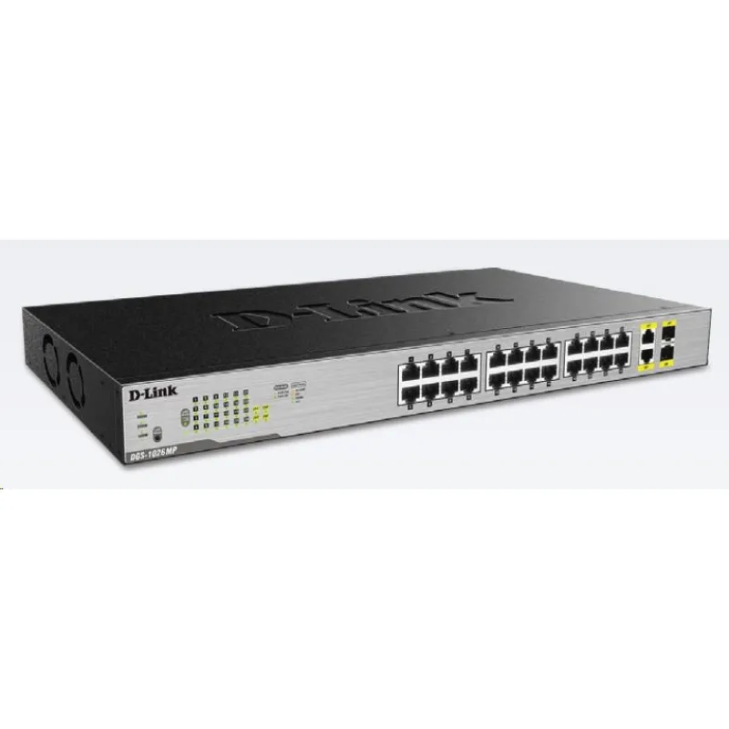 D-Link DGS-1026MP 26-portový gigabitový PoE switch, 24x gigabitový RJ45…