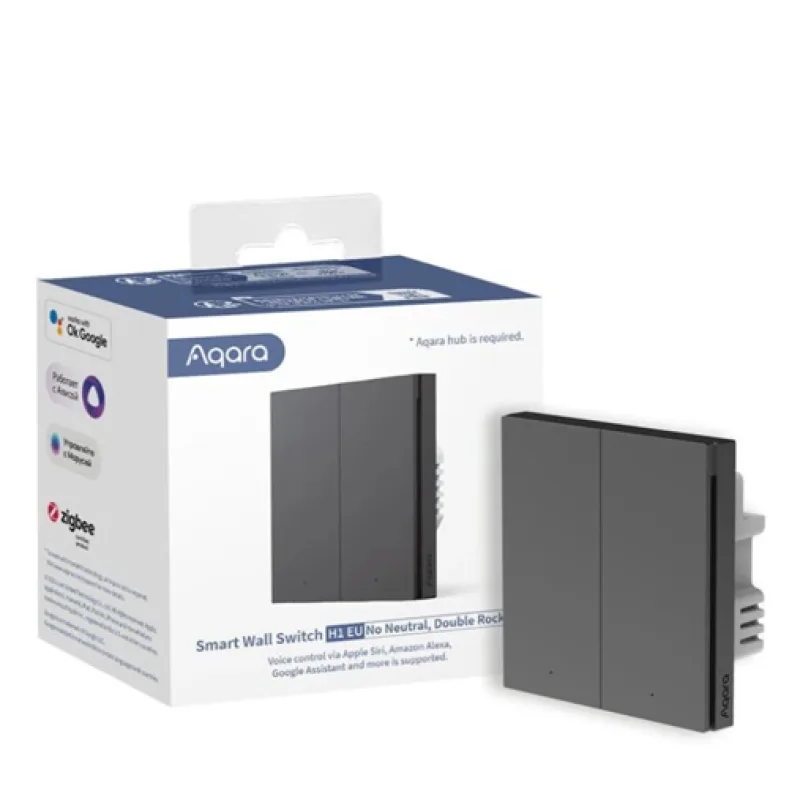 Aqara Smart Home Nastenny dvojvypinac H1 bez Pripojenie neutrálneho…