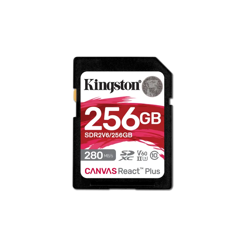 Kingston Canvas React Plus/ SDHC/ 256 GB/ UHS-II U3 / Class 10 SDR2V6…