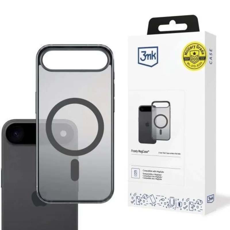 3mk ochranný kryt Frosty MagCase Black pro Apple iPhone Air 5903108664646