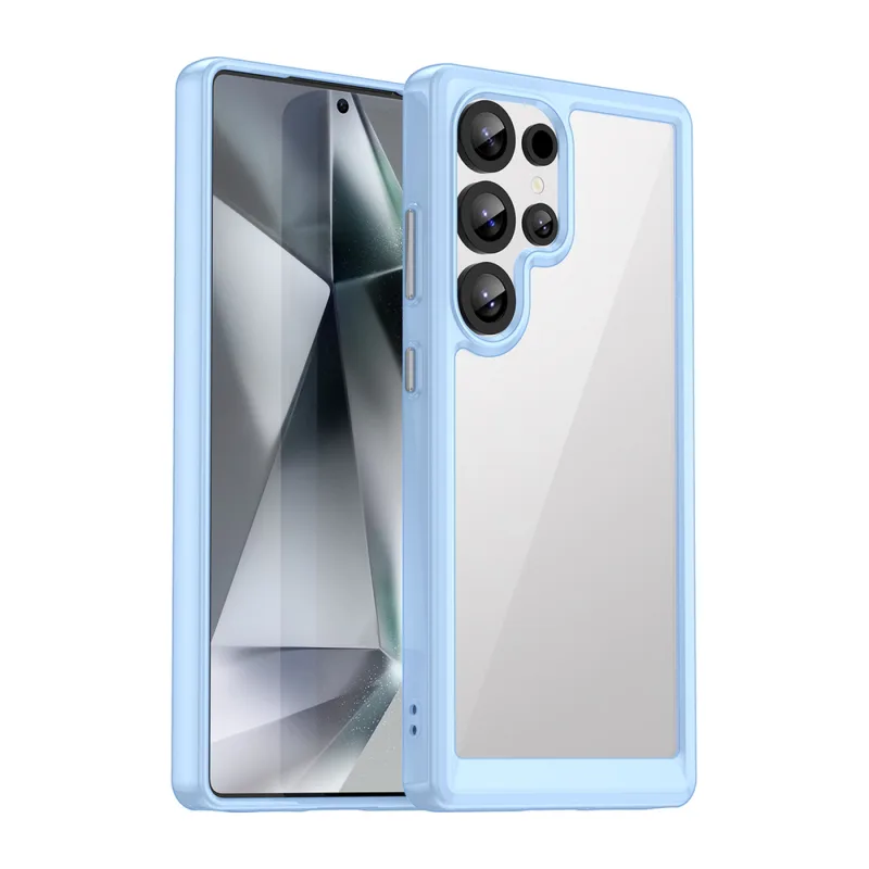 Puzdro Outer Space s gélovým rámom pre Samsung Galaxy S25 Ultra – modré