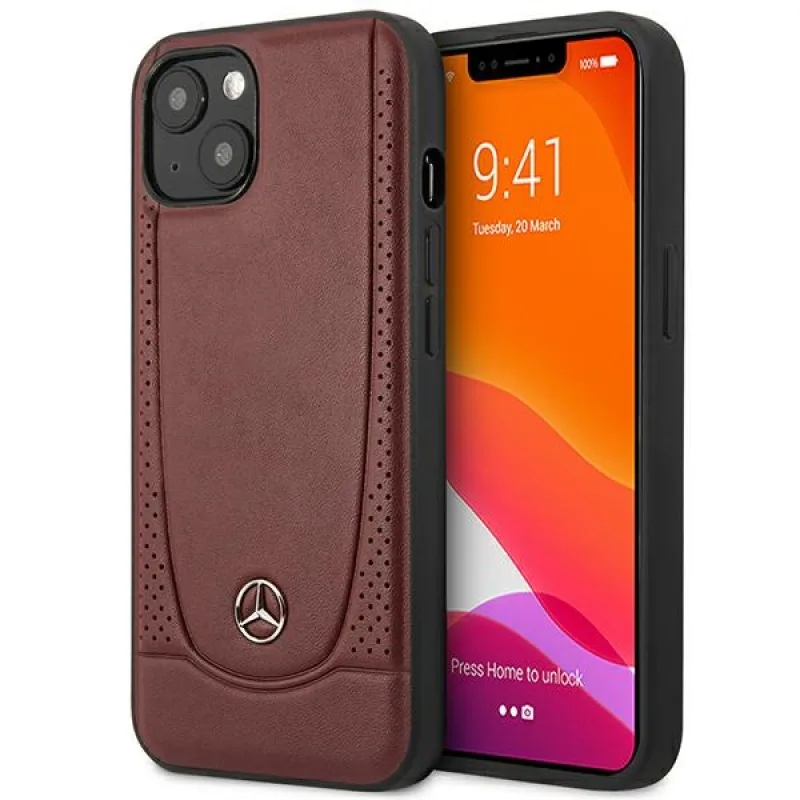 Mercedes MEHCP15SARMRE iPhone 15 6,1" červeno/červené pevné puzdro Leather Urban Bengale
