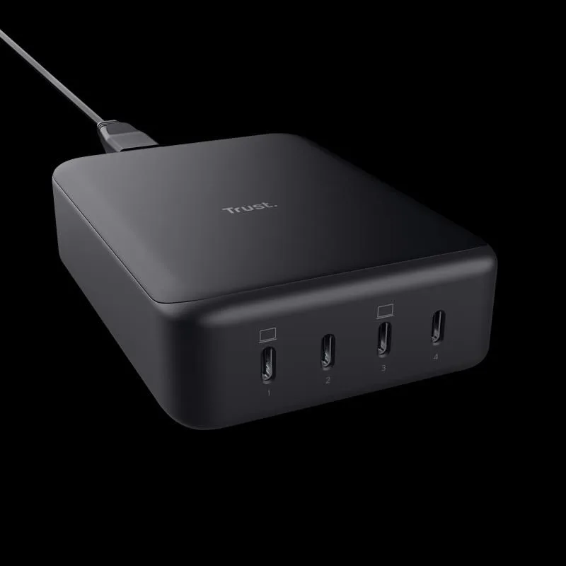 TRUST napájecí adaptér MAXO 240W 4-PORT USB-C DESK CHARGER 25413