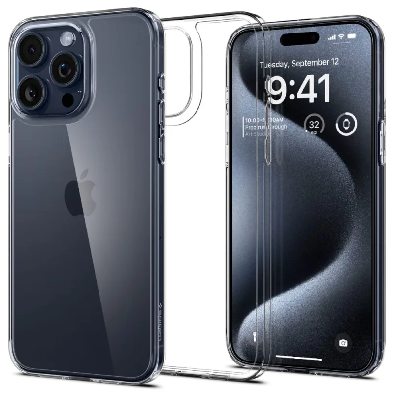 Hybridné puzdro Spigen Airskin pre iPhone 15 Pro – priehľadné