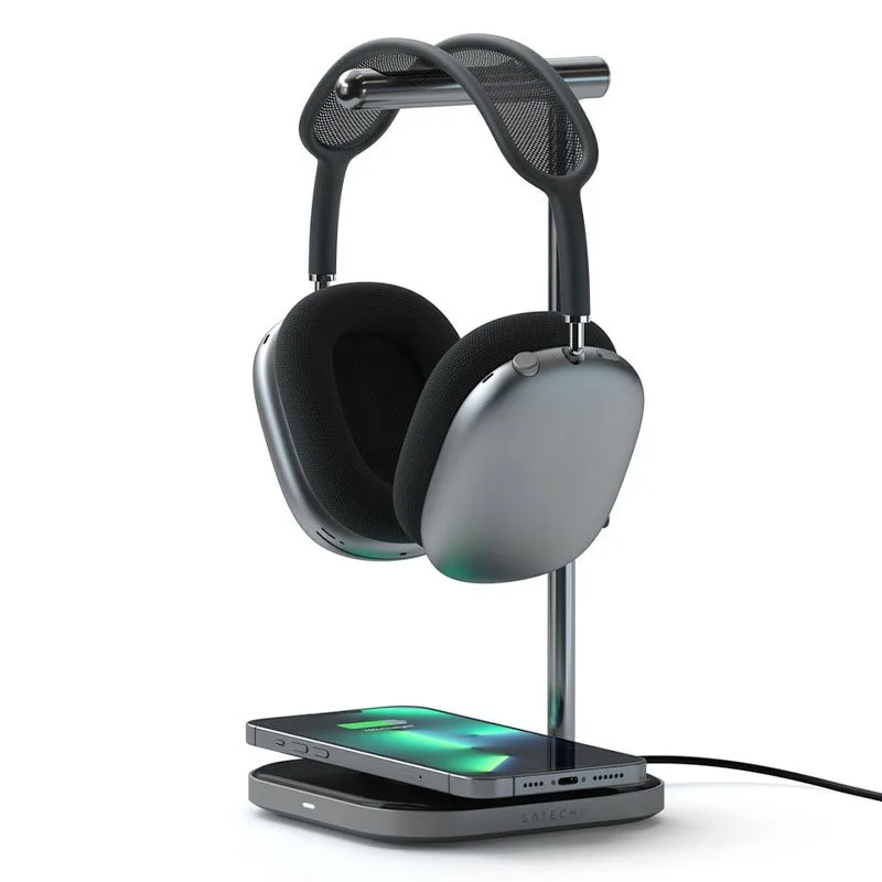 Satechi stojan 2-in-1 Headphone Stand With Wireless Charger - Space Grey…