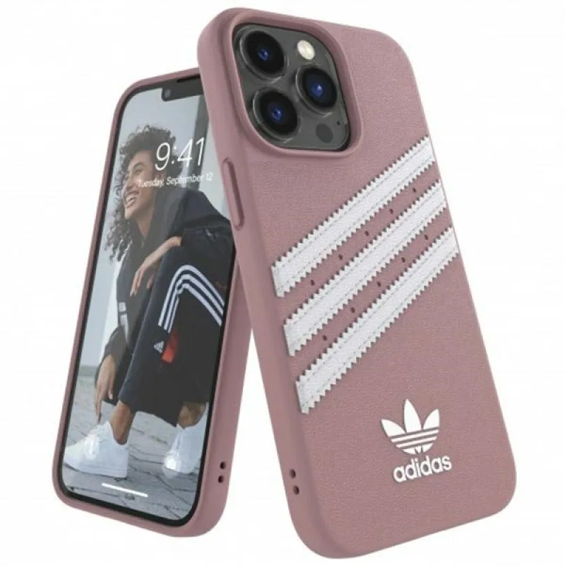 Puzdro Adidas OR Molded PU pre iPhone 13 Pro / iPhone 13 - ružové