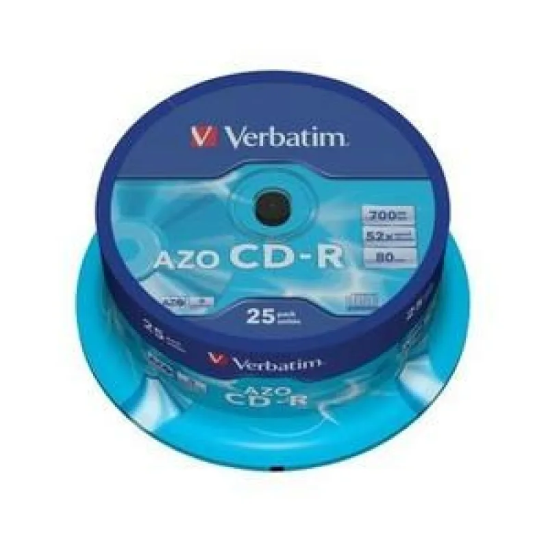 VERBATIM CD-R(25-Pack)Spindle/ Crystal/ DLP/ 52x/ 700MB 43352