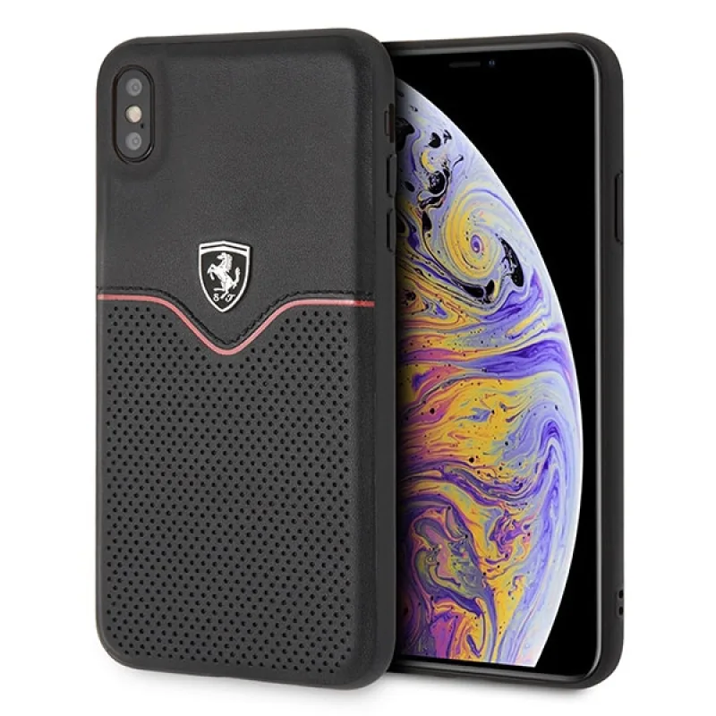 Pevné puzdro Ferrari FEOVEHCI65BK iPhone Xs Max black/black Off Track Victory