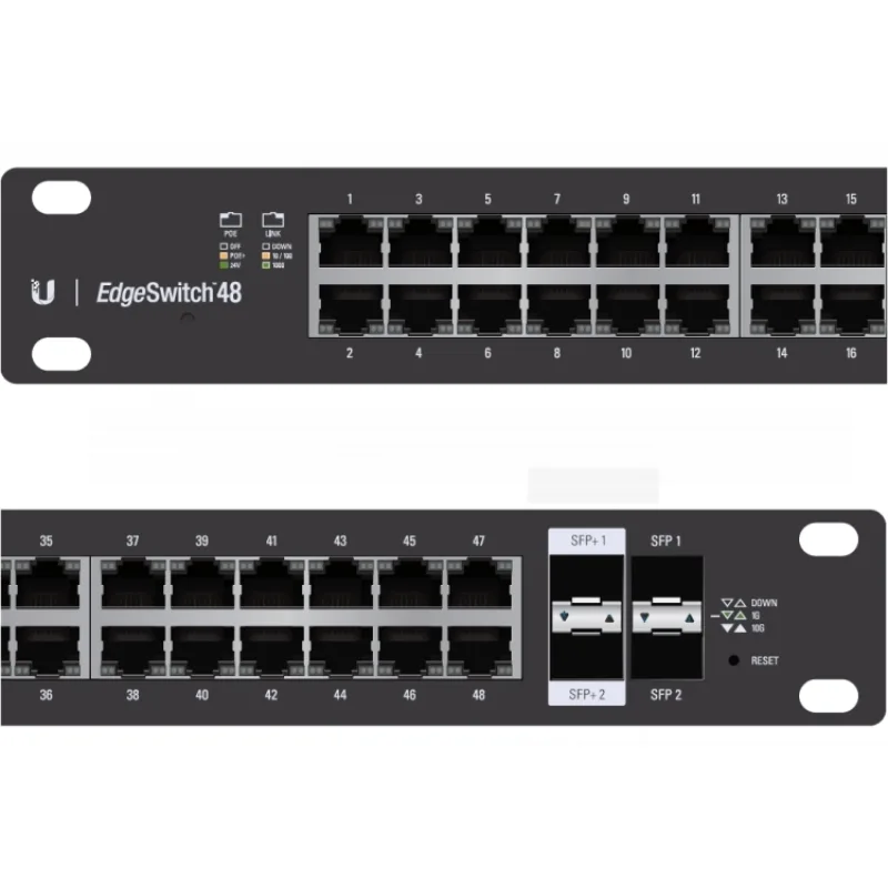 Ubiquiti EdgeSwitch 48xGb 2xSFP 2xSFP+ PoE+ ES-48-500W ES-48-500W