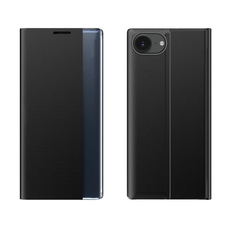 Nové puzdro na spanie iPhone 16e Flip Cover so stojanom - čierne