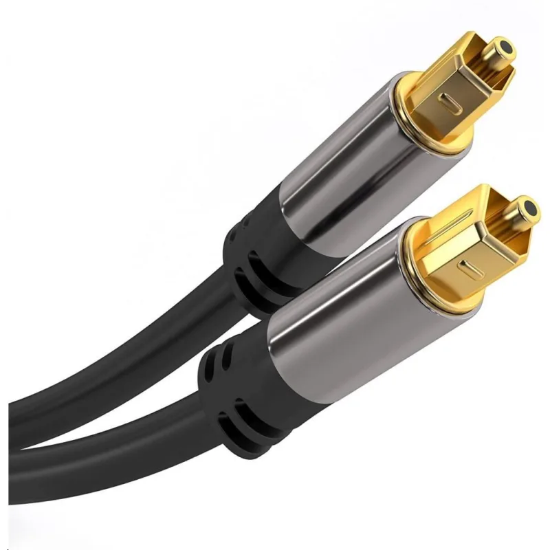 Kábel PremiumCord Toslink M/ M, 6 mm, 1, 5 m, čierny kjtos6-015