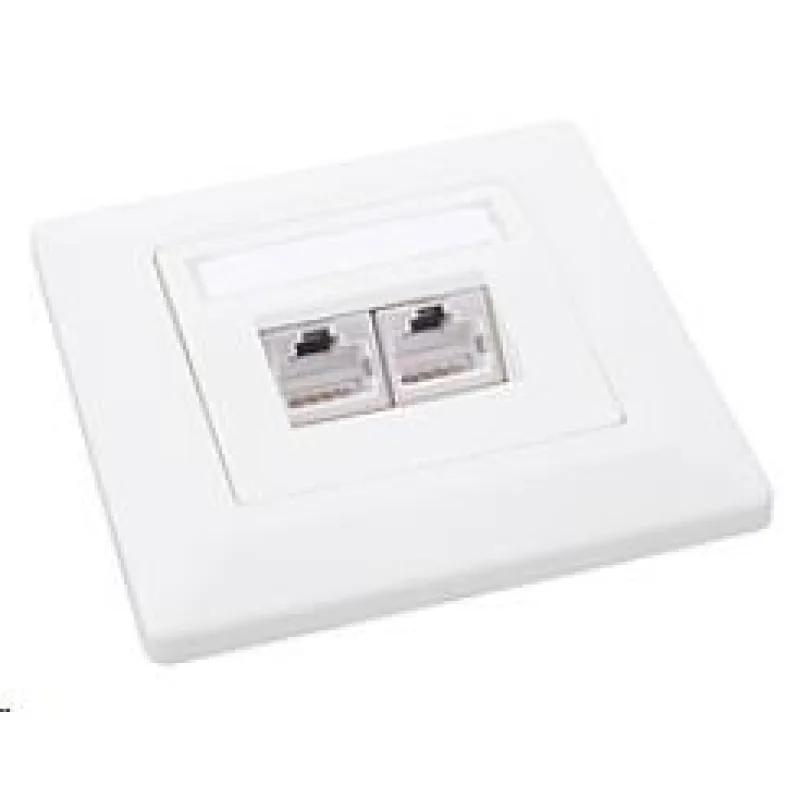 Solarix Zásuvka CAT6 STP 2 x RJ45 pod omietku biela SX9-2-6-STP-WH…