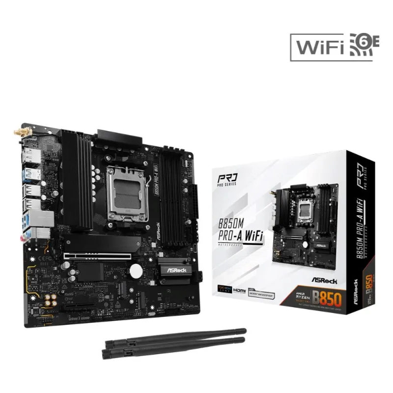 ASRock MB Sc AM5 B850M PRO-A WIFI, AMD B850, 4xDDR5, 1xDP, 1xHDMI, …