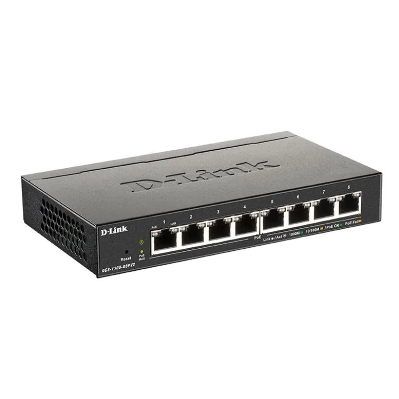 D-Link DGS-1100-08PV2 8-portový gigabitový inteligentný riadený prepínač…
