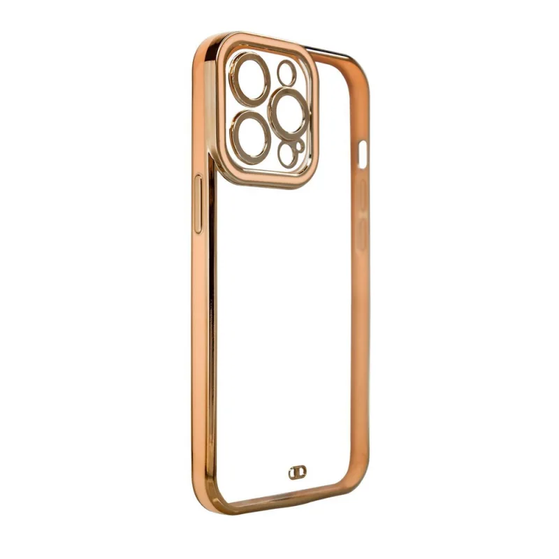 Módne puzdro pre Samsung Galaxy A12 5G Gold Frame Gel Cover Gold