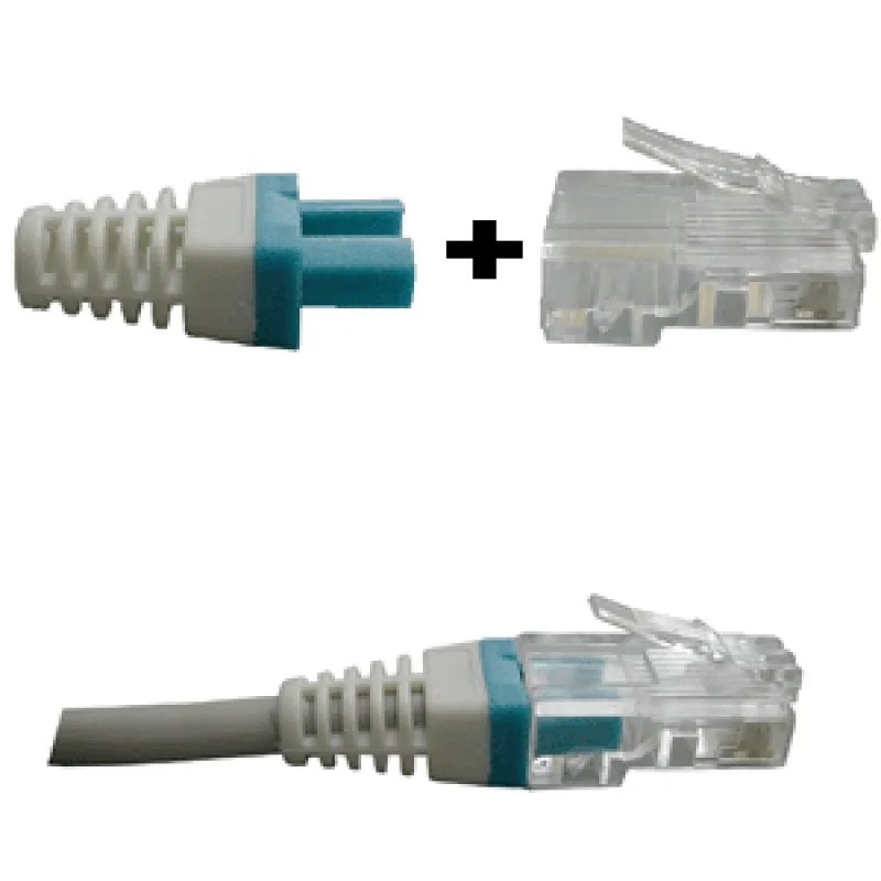 DATACOM Manžetka pre konektor RJ 45 modrá/ biela 100 ks 4300