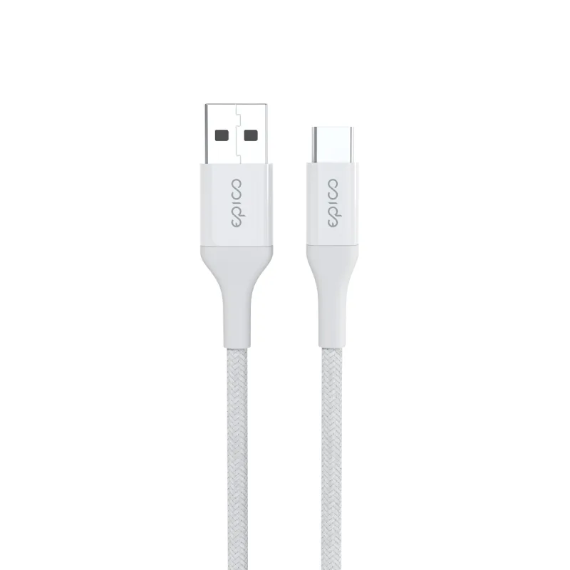 iStores by Epico Braided Cable 0.3m USB-C to USB-A - biely