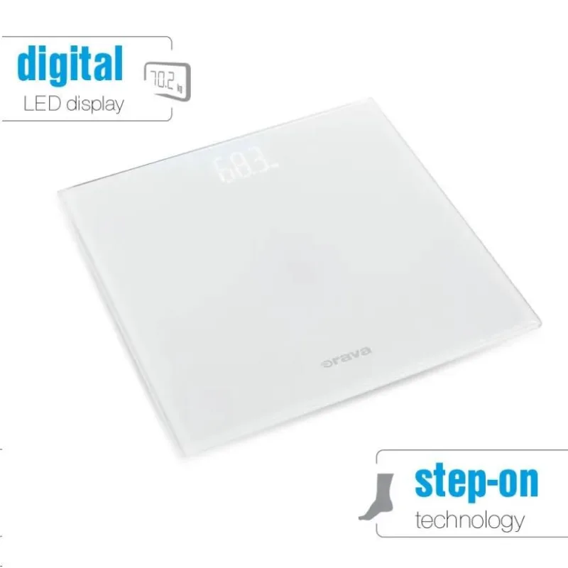 Orava osobní digitální váha, do 180 kg, LED displej, automatické…