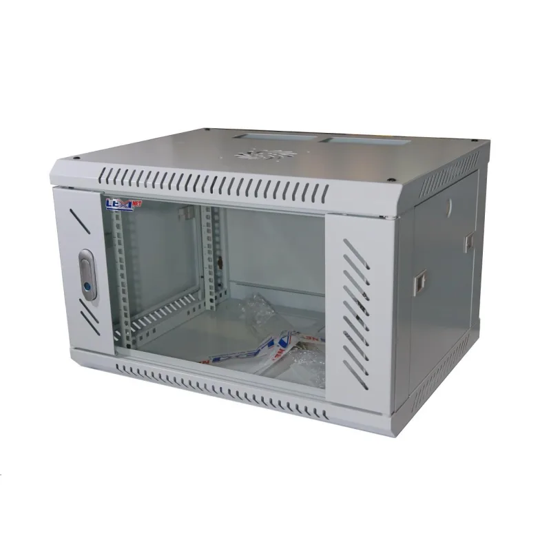LEXI-Net 19" nástěnný rozvaděč 6U 600x450, nosnost 60 kg, skleněné…