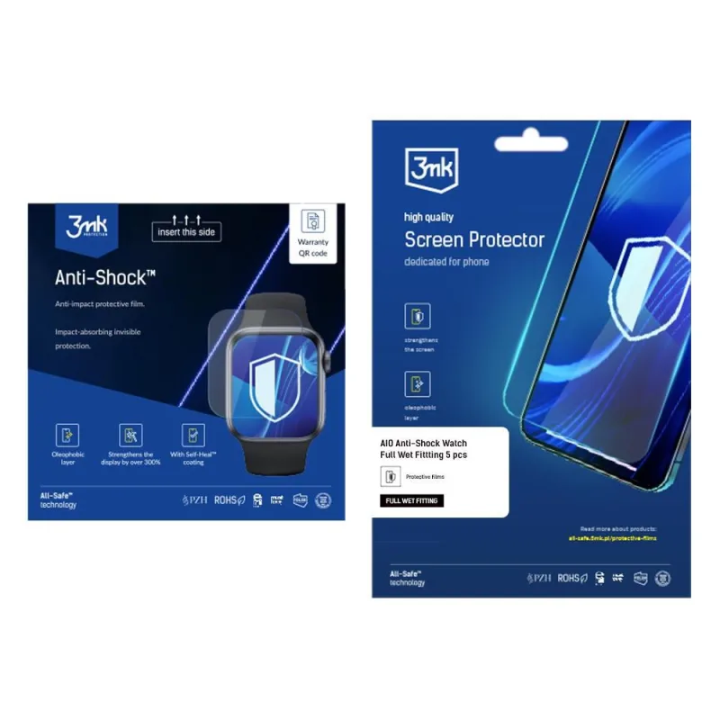 3mk All-Safe - AIO fólie Anti-Shock Full Wet Fitting Watch, 5 ks…