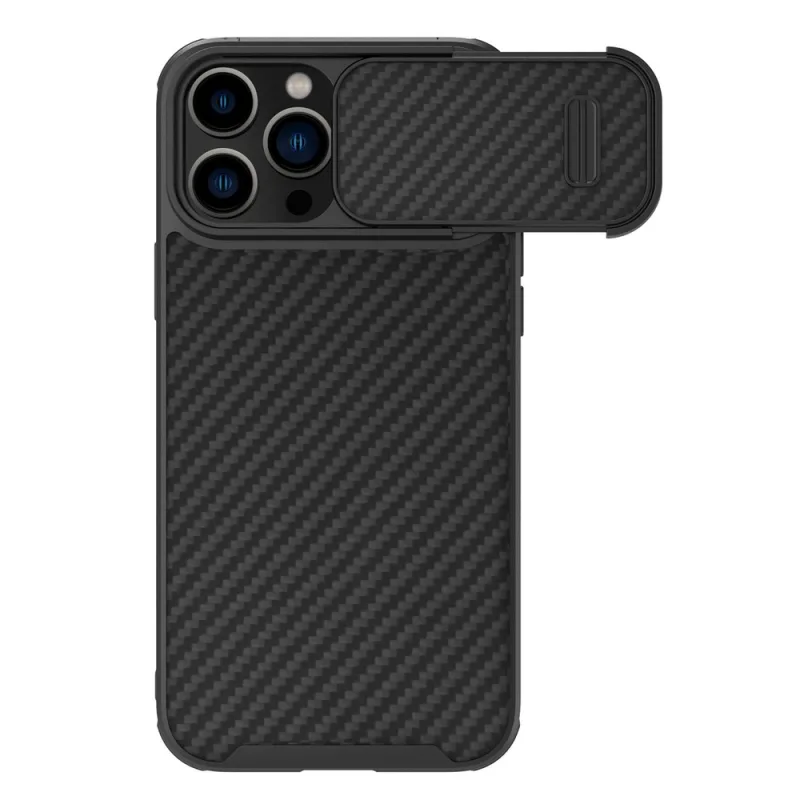 Nillkin Synthetic Fiber S Case Puzdro na iPhone 14 Pro s krytom fotoaparátu, čierne