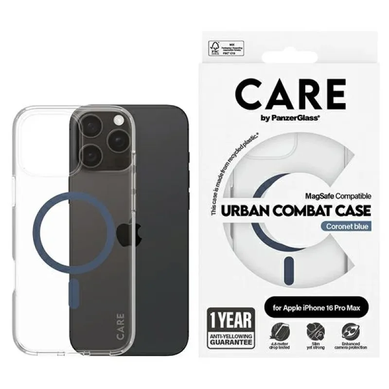 CARE by PanzerGlass Flagship Case iPhone 16 Pro Max 6,9" modro/modré MagSafe 1368